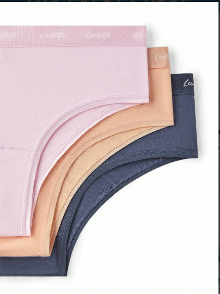 Panti algodón transpirable de talle medio para mujer, color pastel XS